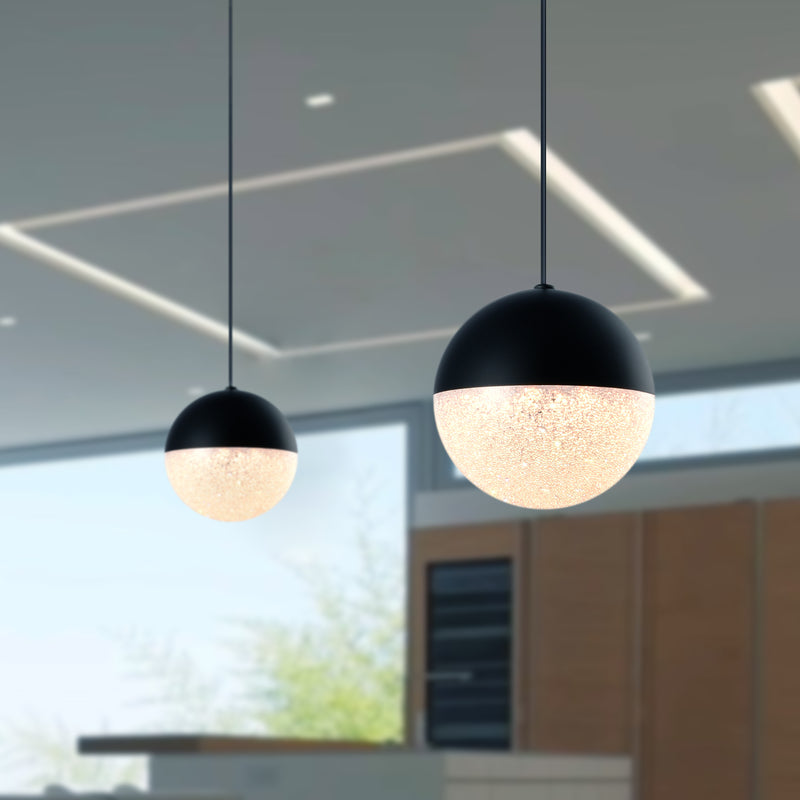 Artisan Ravello VAP2281BL 5" Integrated LED ETL Certified Height Adjustable Pendant w/ Globe Shade
