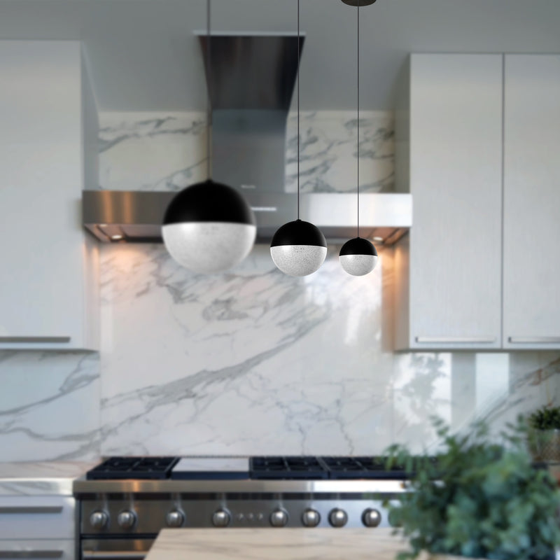 Artisan Ravello VAP2281BL 5" Integrated LED ETL Certified Height Adjustable Pendant w/ Globe Shade