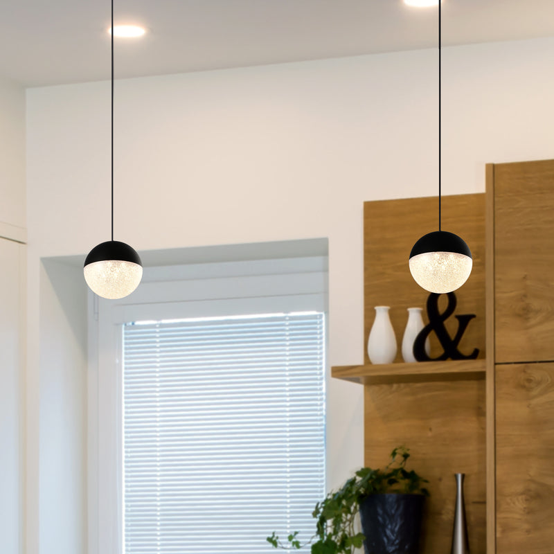 Artisan Ravello VAP2281BL 5" Integrated LED ETL Certified Height Adjustable Pendant w/ Globe Shade