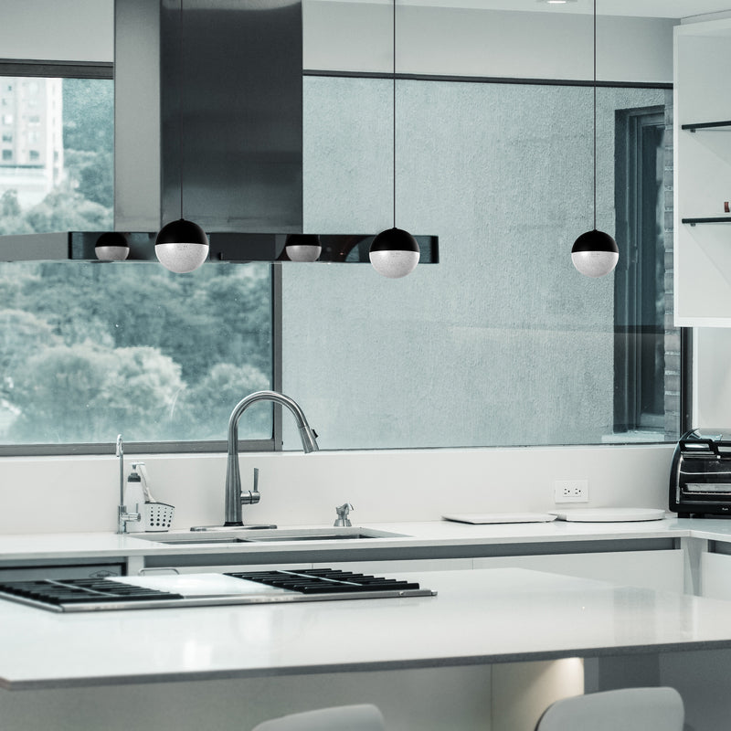 Artisan Ravello VAP2281BL 5" Integrated LED ETL Certified Height Adjustable Pendant w/ Globe Shade