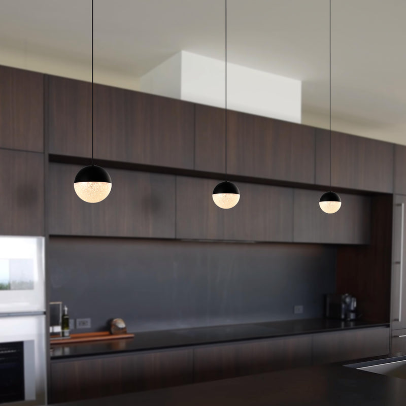 Artisan Ravello VAP2281BL 5" Integrated LED ETL Certified Height Adjustable Pendant w/ Globe Shade