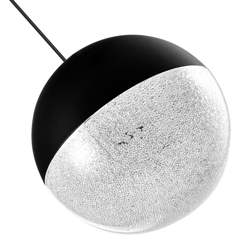 VONN Artisan Ravello VAP2281BL 5" Integrated LED ETL Certified Height Adjustable Pendant w/ Globe Shade, Black