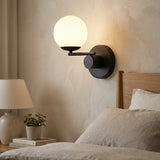 VONN Capri VCW1108BL 9" Integrated LED ETL Certified Wall Sconce Light in Black with 1 Glass Shade-VONN Lighting