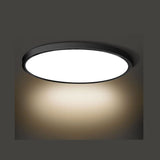 VONN Eco Line VEL12249CCT120DRABL 11.75" Round 24W Integrated LED Flush Mount, ETL Certified, CCT Adjustable, Black