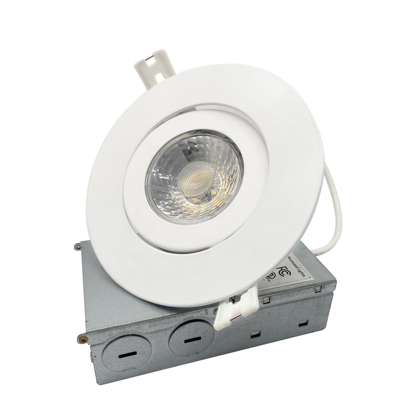 VONN Eco Line VEL47G9CCT120DRBWH 3.5" Round 7W Integrated LED Recessed Adjustable Downlight, ETL Certified, CCT Adjustable, White