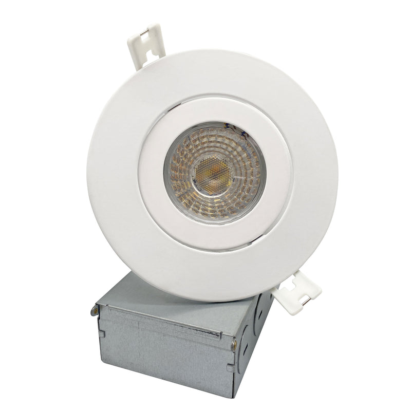 VONN Eco Line VEL47G9CCT120DRBWH 3.5" Round 7W Integrated LED Recessed Adjustable Downlight, ETL Certified, CCT Adjustable, White