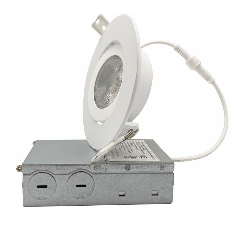 VONN Eco Line VEL47G9CCT120DRBWH 3.5" Round 7W Integrated LED Recessed Adjustable Downlight, ETL Certified, CCT Adjustable, White