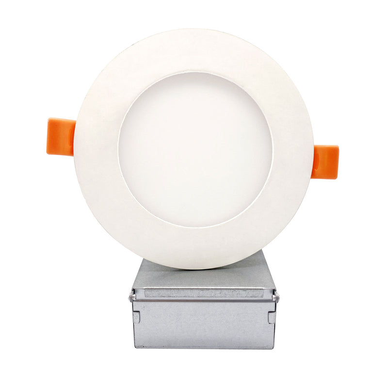 VONN Eco Line VEL512G9CCT120DRAWH 4.75" Round 9W Integrated LED Recessed Ultra Thin Downlight, ETL Certified, CCT Adjustable, White