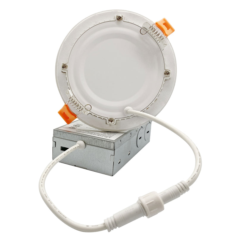 VONN Eco Line VEL512G9CCT120DRAWH 4.75" Round 9W Integrated LED Recessed Ultra Thin Downlight, ETL Certified, CCT Adjustable, White