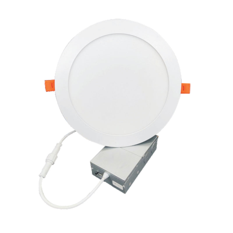 VONN Eco Line VEL715G9CCT120DRAWH 6.5" Round 15W Integrated LED Recessed Ultra Thin Downlight, ETL Certified, CCT Adjustable, White
