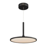 Salm VMC31810BL 17" Integrated LED ETL Certified Pendant, Height Adjustable Disc Chandelier in Black