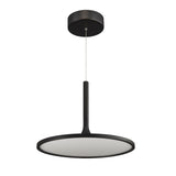 VONN Salm VMC31810BL 17" Integrated LED ETL Certified Pendant, Height Adjustable Disc Chandelier in Black