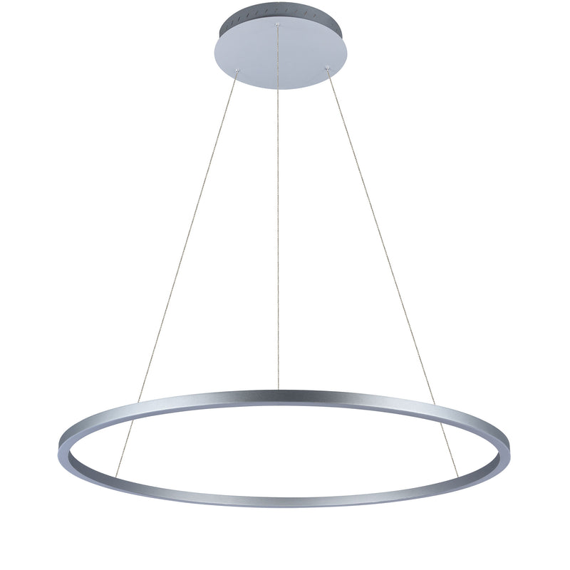 Tania VMC34911AL 39" ETL Certified Integrated LED Chandelier Height Adjustable Pendant in Silver