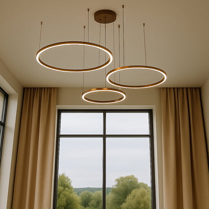 VONN VMC3513924DB 3 Ring Chandelier Height Adjustable Pendant