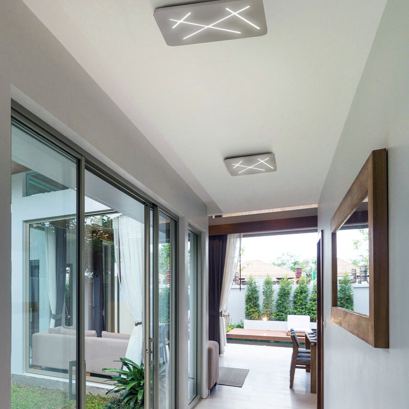 VONN Lighting VMCF41200AL tureis 18 inch LED Flush Mount in Silver