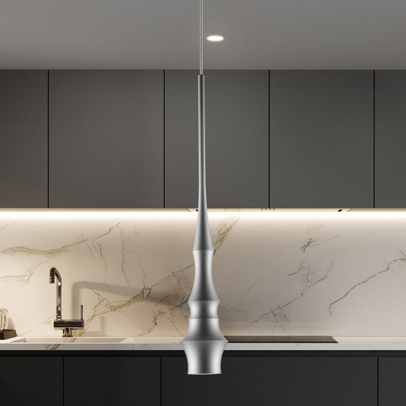 VONN Polaris VMP26610AL 5" ETL Certified Integrated LED Height Adjustable Pendant Light in Silver