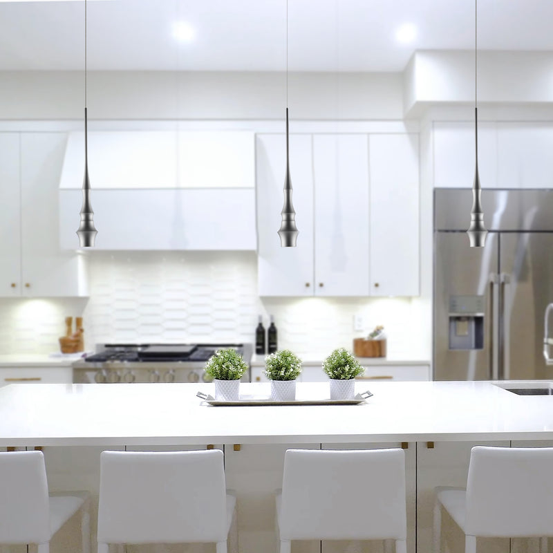 VONN Polaris VMP26610AL 5" ETL Certified Integrated LED Height Adjustable Pendant Light in Silver