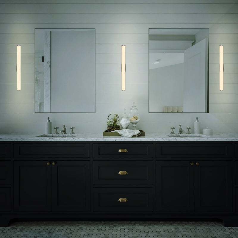 Procyon VMW11300AL 25" Integrated AC LED ADA Compliant ETL Certified Bathroom Wall Fixture in Silver