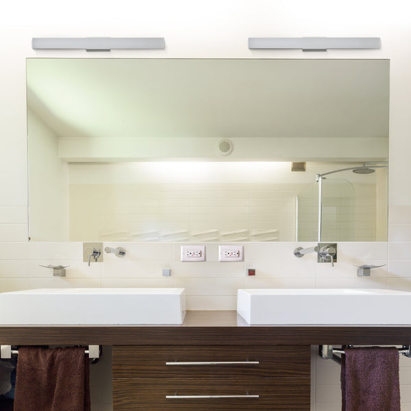 Procyon VMW11600AL 24" Integrated AC LED ADA Compliant ETL Certified Bathroom Wall Fixture in Silver
