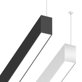 VONN VSL818ADCCT SLIM 1.8"x8' Integrated LED Suspended Linear Lighting, 100-277V, CCT, Wattage and Light Distribution Adjustable-VONN Lighting