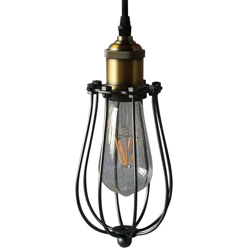VONN Arden VVP24311ABZ 5" Industrial ETL Certified Pendant Light with LED Filament Bulb in Aged Bronze