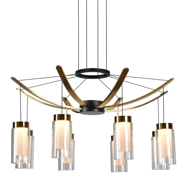 Artisan GENOA VAC3118BL 24" Integrated LED ETL Certified Pendant, Height Adjustable Chandelier