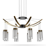 VONN Artisan GENOA VAC3118BL 24" Integrated LED ETL Certified Pendant, Height Adjustable Chandelier, Black