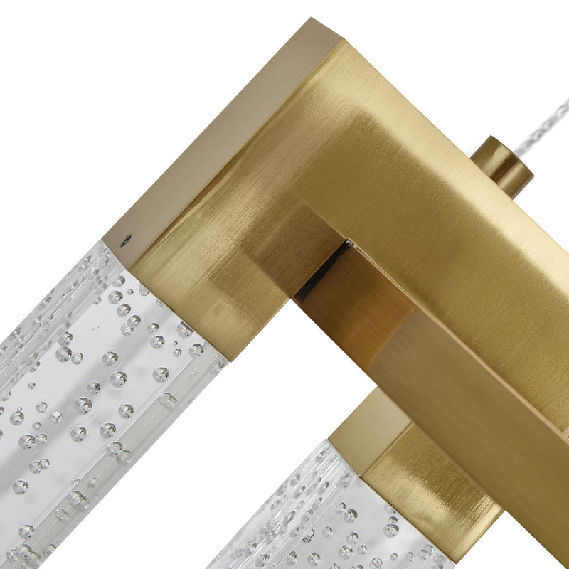 Artisan Sorrento VAC3139AB 27" Integrated LED ETL Certified Pendant, Height Adjustable Chandelier, Antique Brass