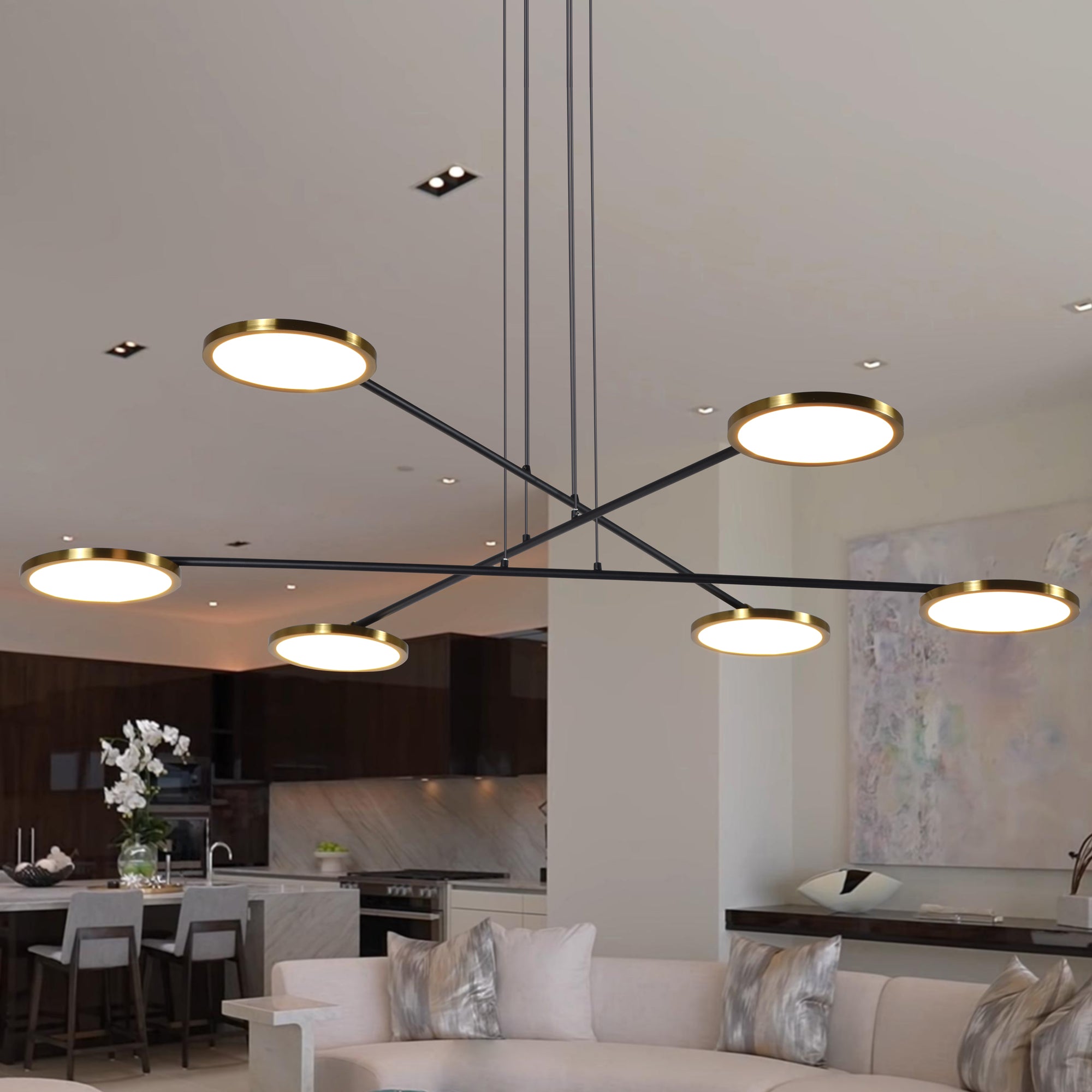 Rotating chandelier clearance