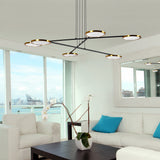 VONN Artisan Torino VAC3196AB 39" Height Adjustable Integrated LED ETL Certified Chandelier, Disks Rotate, Antique Brass