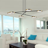 Artisan Torino VAC3196AB 39" Height Adjustable Integrated LED ETL Certified Chandelier, Disks Rotate, Antique Brass