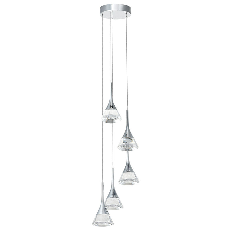 Artisan Amalfi VAC3215CH 5-Light Integrated LED ETL Certified Pendant, Height Adjustable Chandelier