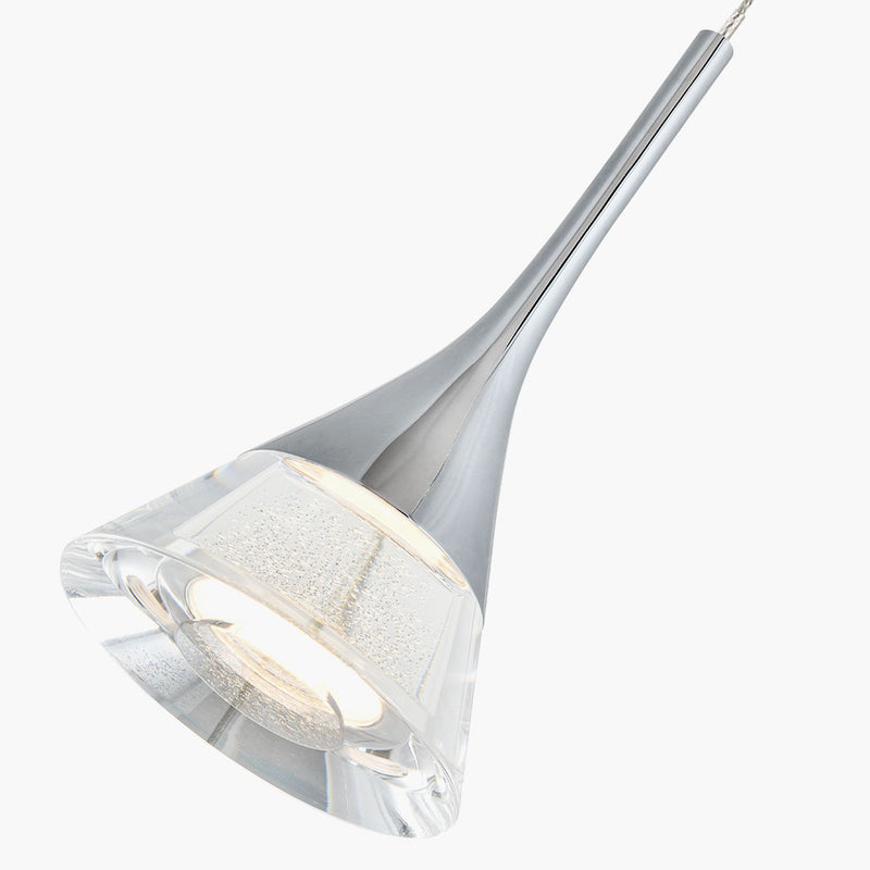 VONN Artisan Amalfi VAC3215CH 5-Light Integrated LED ETL Certified Pendant, Height Adjustable Chandelier, Chrome