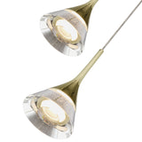 VONN Artisan Amalfi VAC3215GL 5-Light Integrated LED ETL Certified Pendant, Height Adjustable Chandelier, Gold