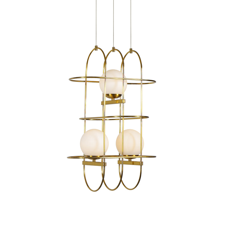 VONN Artisan Lyra VAC3273AB 16" Integrated LED ETL Certified Height Adjustable Chandelier, Pendant