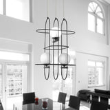 Artisan Lyra VAC3273BL 16" Integrated LED ETL Certified Height Adjustable Chandelier, Black Pendant
