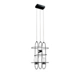 Artisan Lyra VAC3273BL 16" Integrated LED ETL Certified Height Adjustable Chandelier, Black Pendant