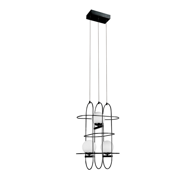 Artisan Lyra VAC3273BL 16" Integrated LED ETL Certified Height Adjustable Chandelier, Black Pendant