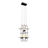 VONN Artisan Lyra VAC3273BL 16" Integrated LED ETL Certified Height Adjustable Chandelier, Black Pendant