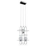 VONN Artisan Lyra VAC3273CH 16" Integrated LED ETL Certified Height Adjustable Chandelier, Chrome Pendant