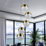 VONN Artisan Ravello VAC3285BRS 5-Light Integrated LED ETL Certified Pendant Height Adjustable Chandelier, Brass