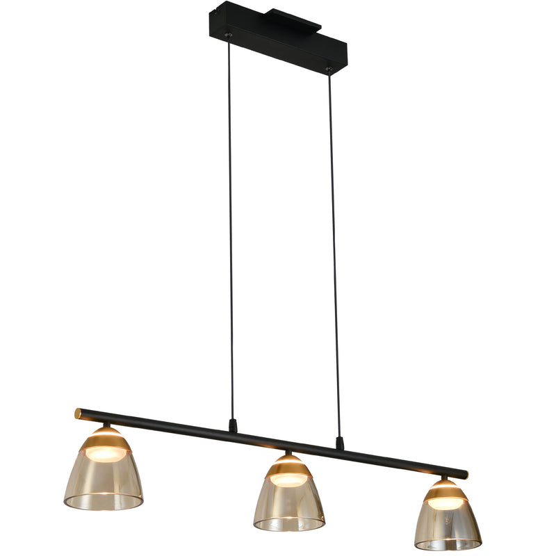 VONN Artisan Roma VAC3293BL 36" Integrated LED ETL Certified Pendant, Height Adjustable Chandelier, Black