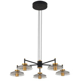 VONN Artisan Verona VAC3315BL 31" Integrated LED ETL Certified Pendant, Height Adjustable Chandelier, Black