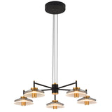 VONN Artisan Verona VAC3315BL 31" Integrated LED ETL Certified Pendant, Height Adjustable Chandelier, Black