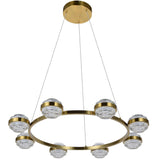 Artisan Milano VAC3338AB 33" Integrated LED ETL Certified Pendant, Height Adjustable Chandelier, Antique Brass