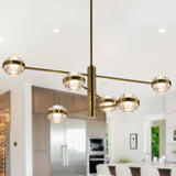 VONN Artisan Milano VAC333RD6AB 40" Integrated LED ETL Certified Chandelier with Height Adjustable Rods, Antique Brass