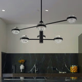 Artisan Milano VAC333RD6BL 40" Integrated LED ETL Certified Chandelier with Height Adjustable Rods