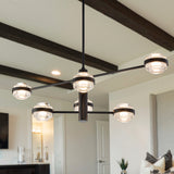Artisan Milano VAC333RD6BL 40" Integrated LED ETL Certified Chandelier with Height Adjustable Rods