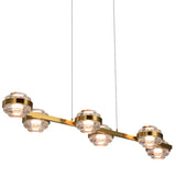 Artisan Milano VAC3LN336AB 39" Integrated LED ETL Certified Pendant, Height Adjustable Chandelier, Antique Brass