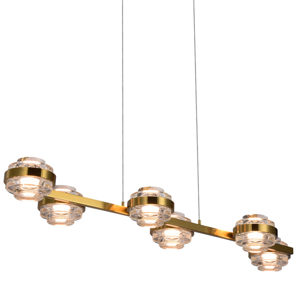 Artisan Milano VAC3LN336AB 39" Integrated LED ETL Certified Pendant, Height Adjustable Chandelier